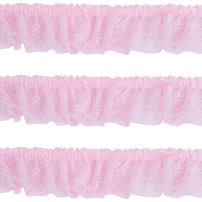 10 Yards Polyester Lace Ribbon OCOR-GF0006-25C-1