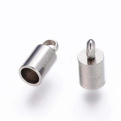 Tarnish Resistant 304 Stainless Steel Cord Ends STAS-P162-11-3mm-1