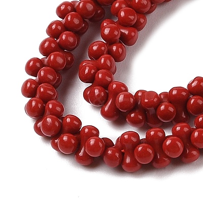 Dyed Synthetic Coral Beads Strands CORA-P010-04A-1