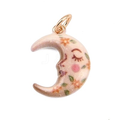 Brass Enamel Pendants ENAM-I087-03C-1