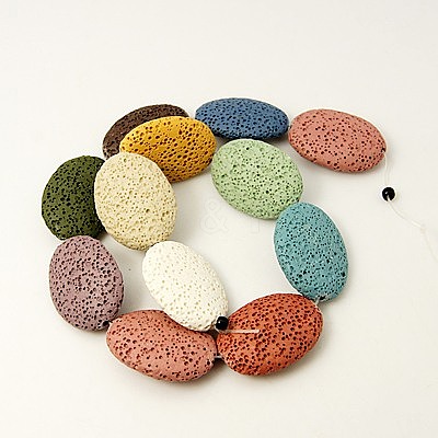 Natural Lava Rock Beads Strands G533-10-1