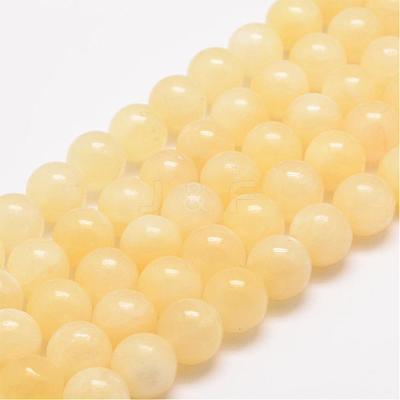 Natural Honey Jade Bead Strands G-K153-B12-10mm-1