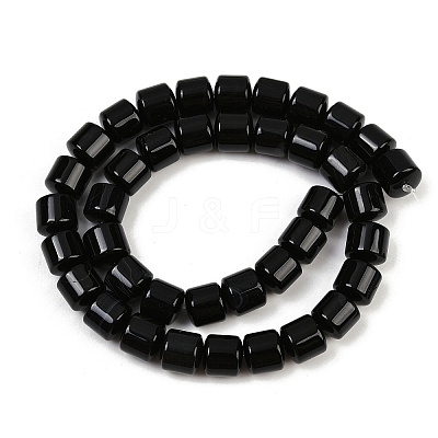 Natural Black Agate(Dyed & Heated) Beads Strands G-G275-D15-10x10mm-1