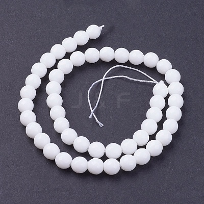 Natural Jade Bead Strands X-G-R166-8mm-22-1