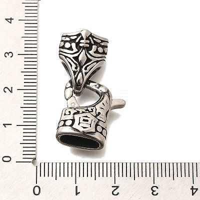 304 Stainless Steel Fold Over Clasps STAS-R140-10AS-01-1