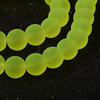 Baking Paint Transparent Glass Bead Strands GLAA-S031-8mm-30-1