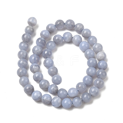 Natural Blue Lace Agate Beads Strands G-G346-A01-8mm-1
