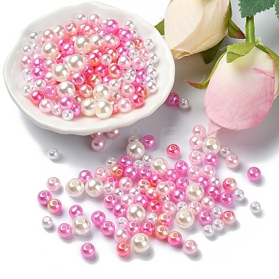 5 Colors ABS Plastic Imitation Pearl Beads KY-YW0001-63F-1