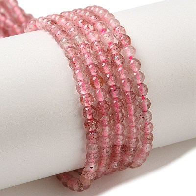Natural Strawberry Quartz Beads Strands G-B090-A26-03-1