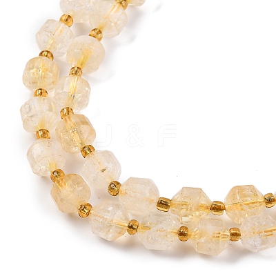 Heated Natural Citrine Beads Strands G-C171-D02-02-1