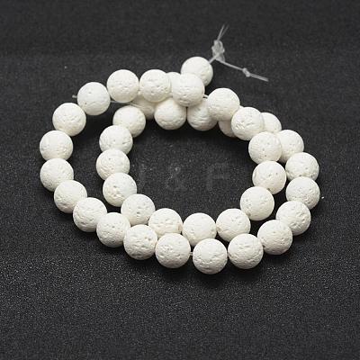 Unwaxed Natural Lava Rock Beads Strands G-J367-01-6mm-1