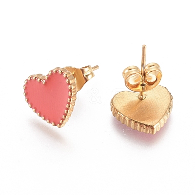 304 Stainless Steel Stud Earrings EJEW-I235-04-B-1