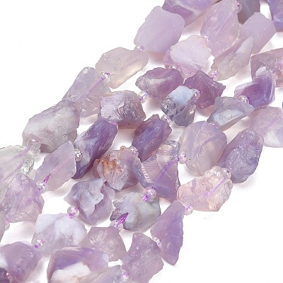 Raw Rough Natural Lavender Amethyst Beads Strands GG-CBAA9B4-F02-1