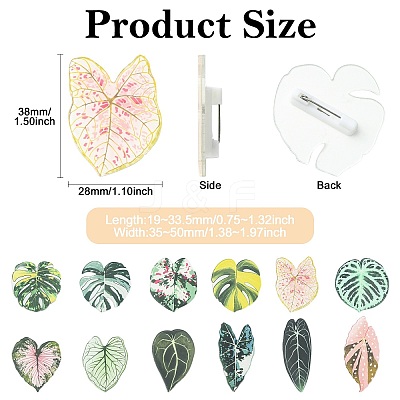 24Pcs 12 Styles Acrylic Badge for Backpack Clothes JEWB-CJC0011-02A-1