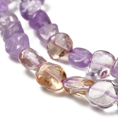 Natural Ametrine Beads Strands G-P497-01E-50-1