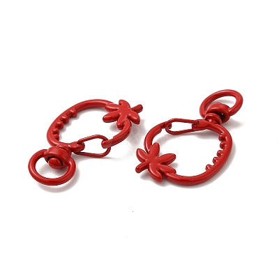 Spray Painted Alloy Swivel Lobster Claw Clasps FIND-A027-03-1