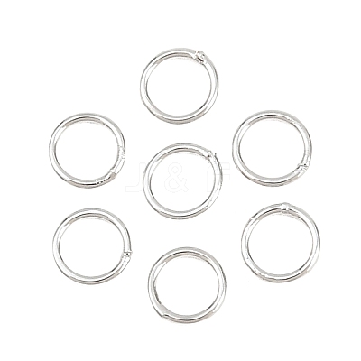 Brass Closed Jump Rings KK-D257-01P-08-1
