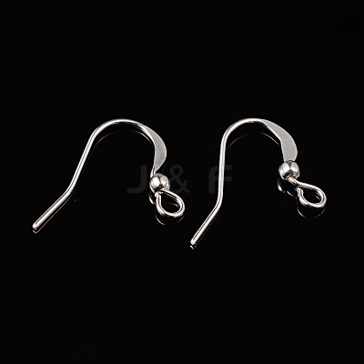Silver Color Plated Brass Earring Hooks X-KK-Q369-S-1