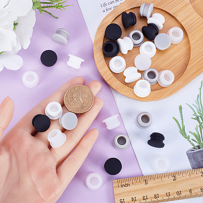 32Pcs 4 Colors Silicone Bottle Seal Plug AJEW-GF0008-08C-1