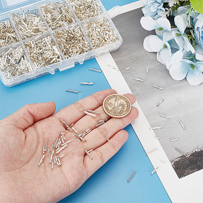 2000Pcs 8 Styles Glass Bugle Beads SEED-AR0001-26B-1