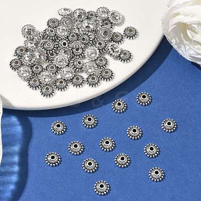 Tibetan Style Alloy Caps LF1235Y-NF-1