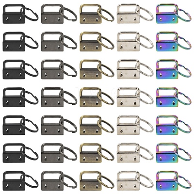 30Pcs 5 Colors Iron Ribbon Ends IFIN-YW0004-02-1