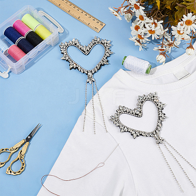 2Pcs Plastic Beads Iron on/Sew on Patches DIY-FG0005-68A-1