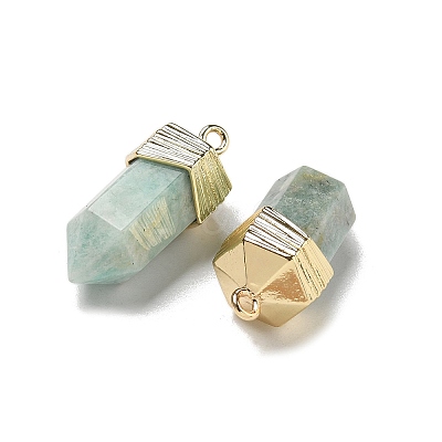 Natural Amazonite Faceted Pendants G-G181-03G-08-1