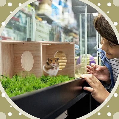 Wooden Hamster Hideout House AJEW-WH0270-086B-1