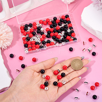 100Pcs 2 Colors Opaque Acrylic Beads MACR-TA0002-52-1