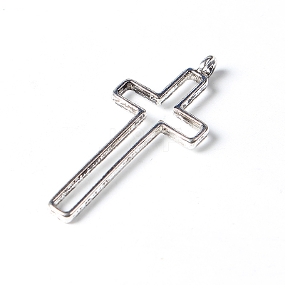 Tibetan Style Alloy Hollow Cross Pendants EAA353Y-1