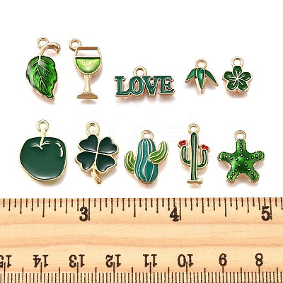 20Pcs 10 Styles Alloy Enamel Charms ENAM-FP0002-41-1