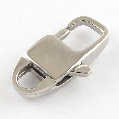Tarnish Resistant Polished 316 Surgical Stainless Steel Lobster Claw Clasps STAS-R072-33-1