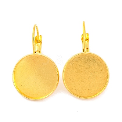 Brass Leverback Earring Findings KK-C1244-16mm-G-RS-1