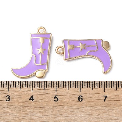 Rack Plating Alloy Enamel Pendants ENAM-G225-01G-1