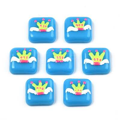 Opaque Resin Enamel Cabochons CRES-N031-032-1