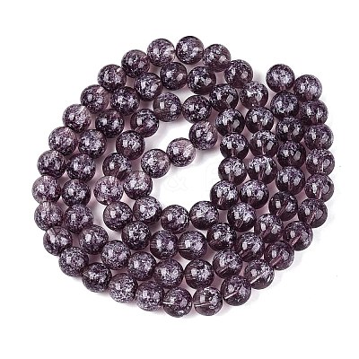 Transparent Half Spray Painted Glass Beads Strands LS-GLAA-Q110-02A-10-1