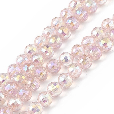 Transparent Electroplate Glass Beads Strands EGLA-F151-AB01-1