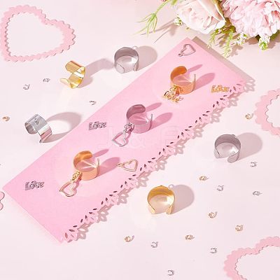 DIY Love Charm Cuff Ring Making Kit STAS-UN0039-60-1