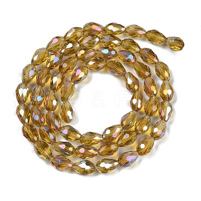 Transparent Electroplate Glass Beads Strands EGLA-N013-T10mm-B08-1