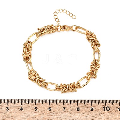 Unisex 304 Stainless Steel Byzantine Chains Bracelets BJEW-G790-07G-1