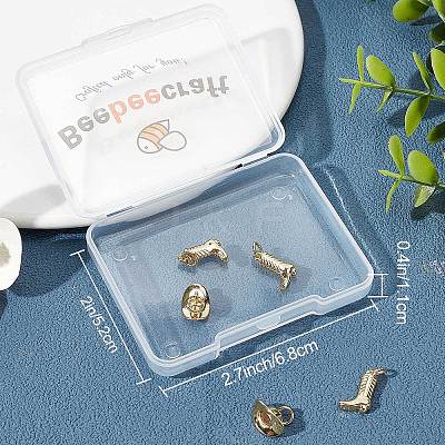 8Pcs 2 Style Rack Plating Brass Charms ZIRC-BBC0001-38-1