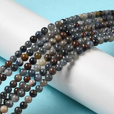 Natural Dumortierite Quartz Beads Strands G-H298-A06-01-1