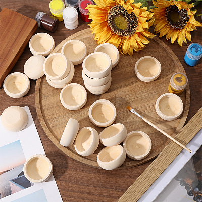 Wood Bowl LS-DJEW-WH0015-206-1