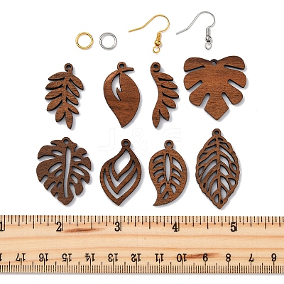 DIY Leaf Dangle Earring Making Kits DIY-FS0008-63A-1