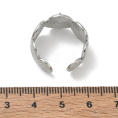 304 Stainless Steel Cuff Open Ring Setting SA-CBA37BC-08A-P-1