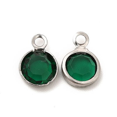 304 Stainless Steel with Glass Charms STAS-G305-11P-1