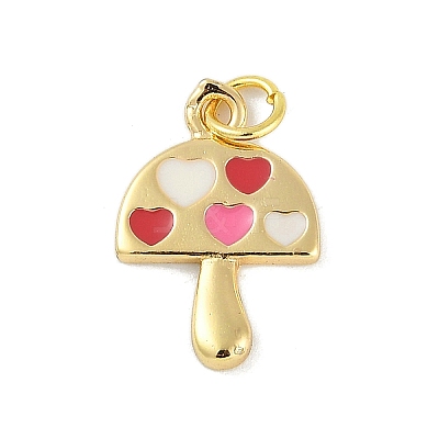 Brass Enamel Pendants KK-B114-17G-01-1