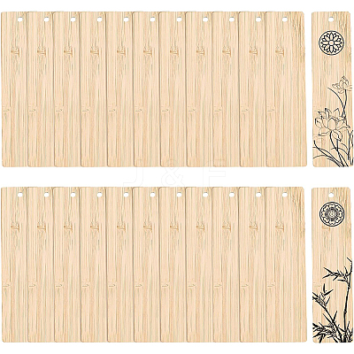 24Pcs Blank Bamboo Bookmark FIND-BC0003-45A-1
