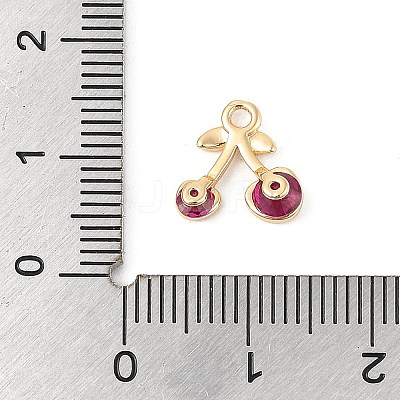 Brass Micro Pave Cubic Zirconia Pendants KK-R219-28G-01-1